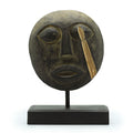 Timor Tribal Decorative Mask Antique Wooden Carved Figure 27x20cm