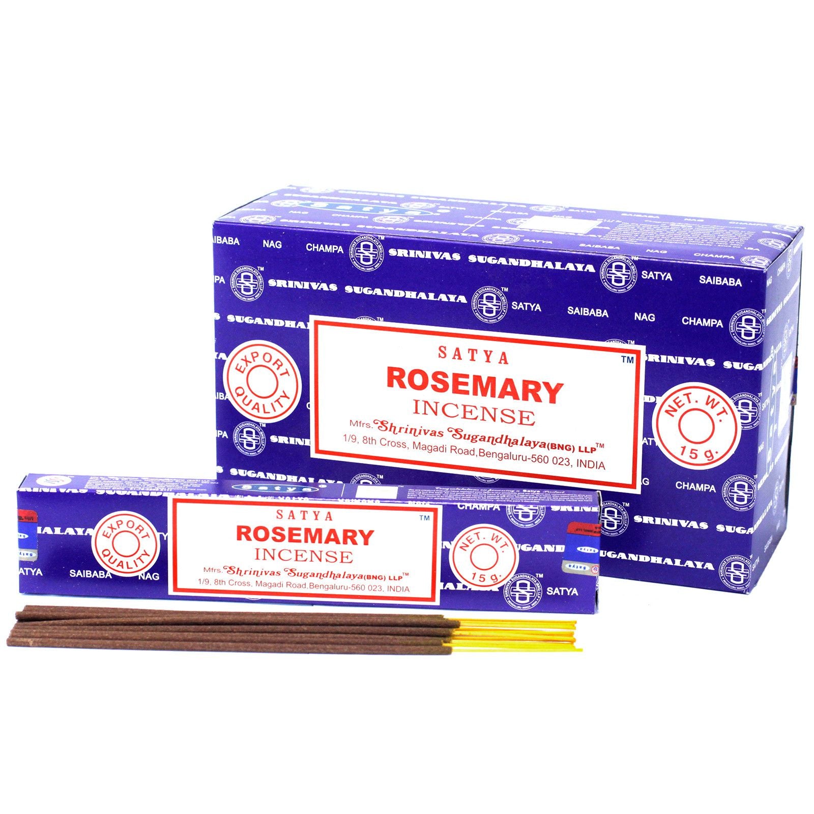 Satya Incense Sticks 15gm Rosemary for Energising Home Fragrance