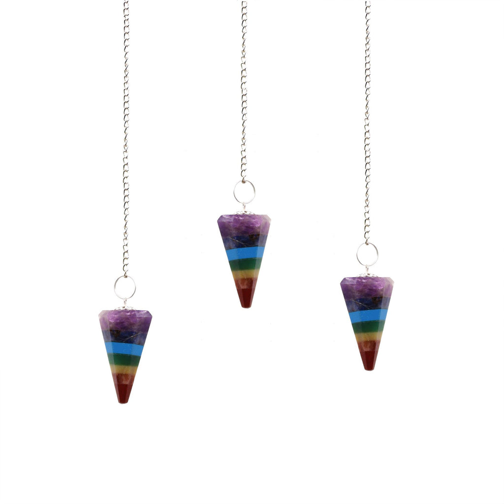 Pendulum 7 Slice Chakra Style for Dowsing and Divination Tools