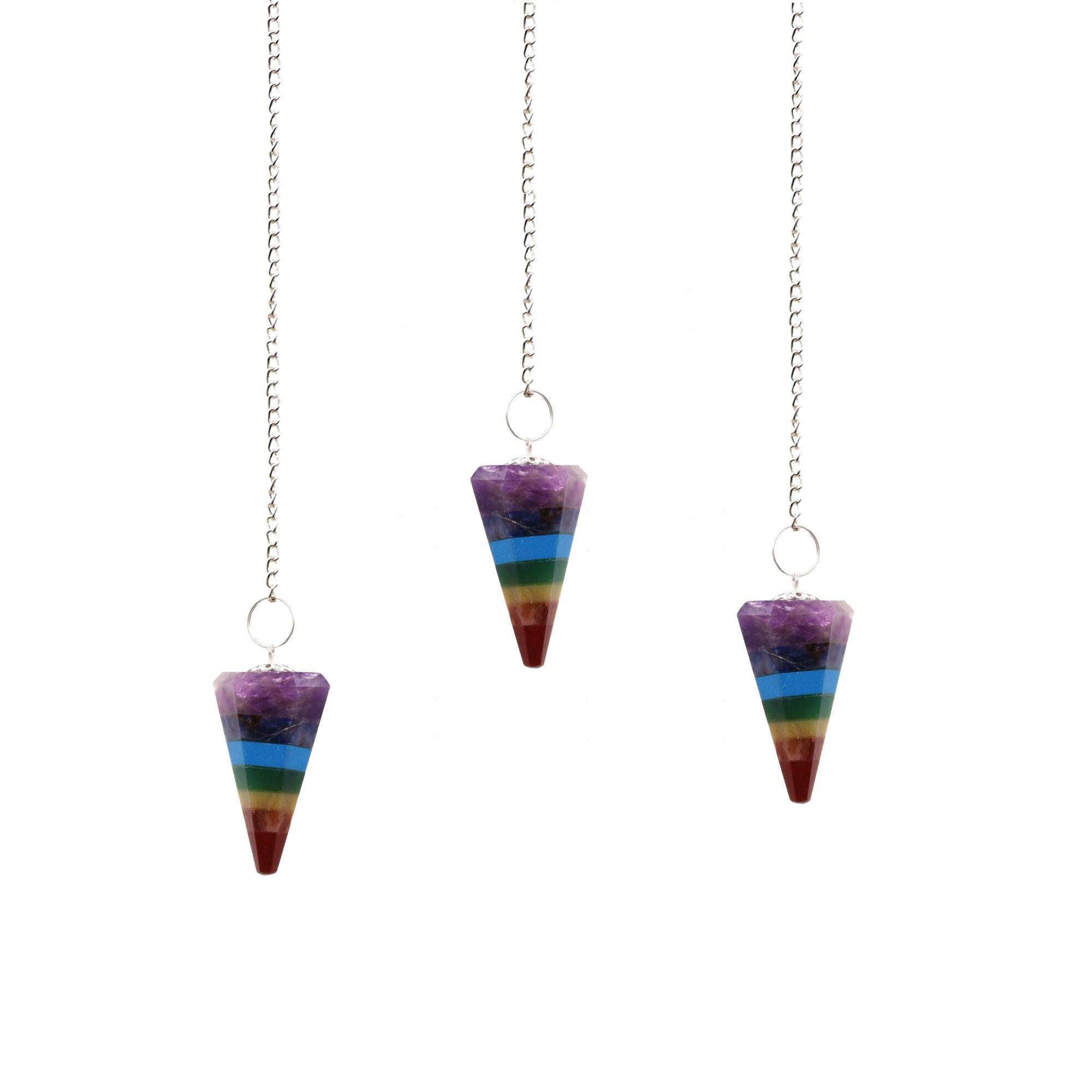 Pendulum 7 Slice Chakra Style for Dowsing and Divination Tools