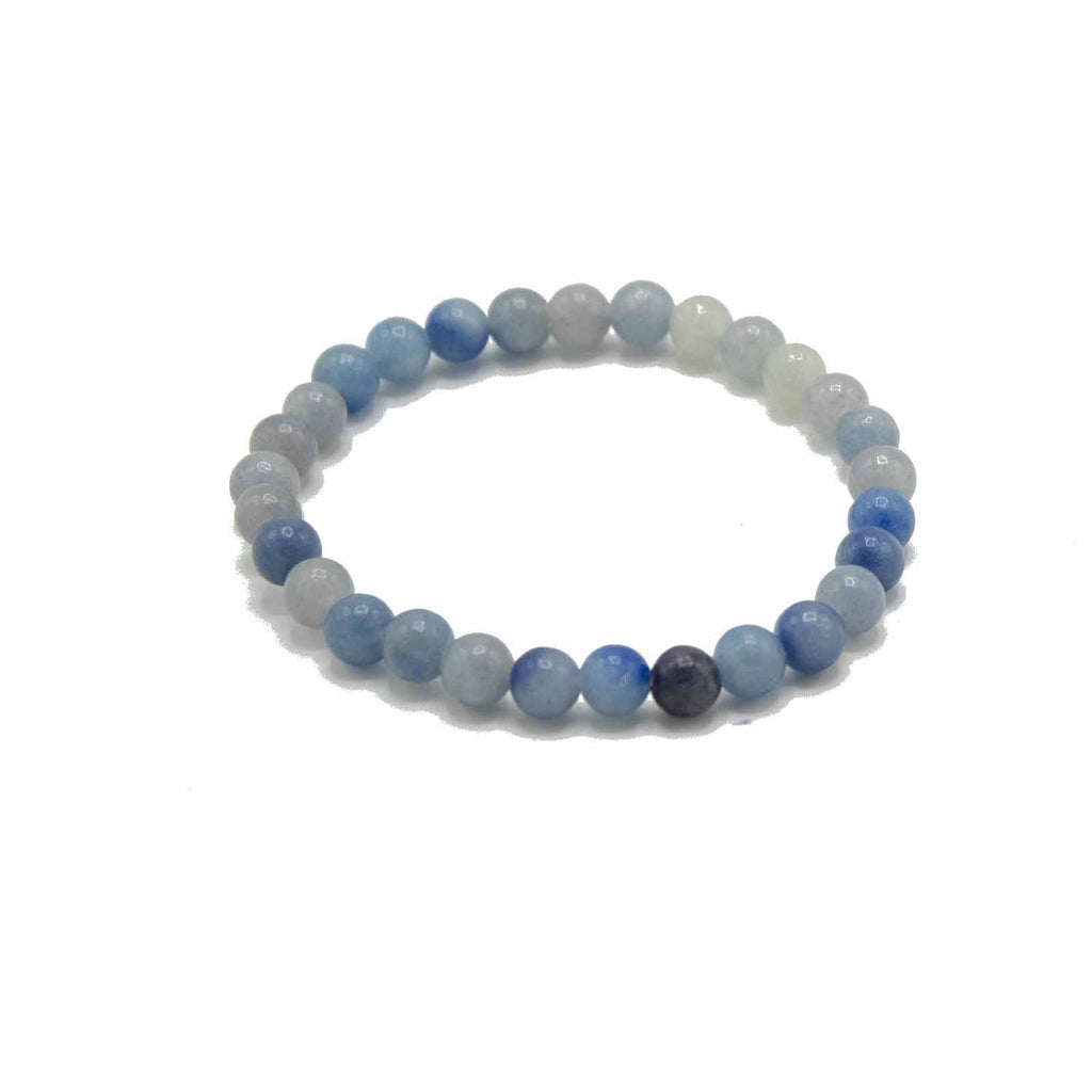 Gemstone Manifestation Bracelet with Blue Lace Agate Design