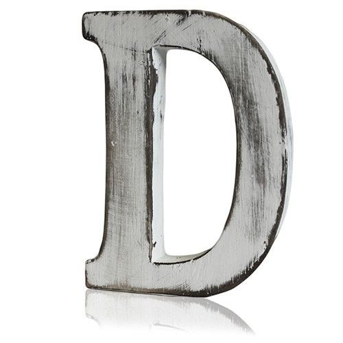 Shabby Chic Letters Individual Letter D for Home Decor Style