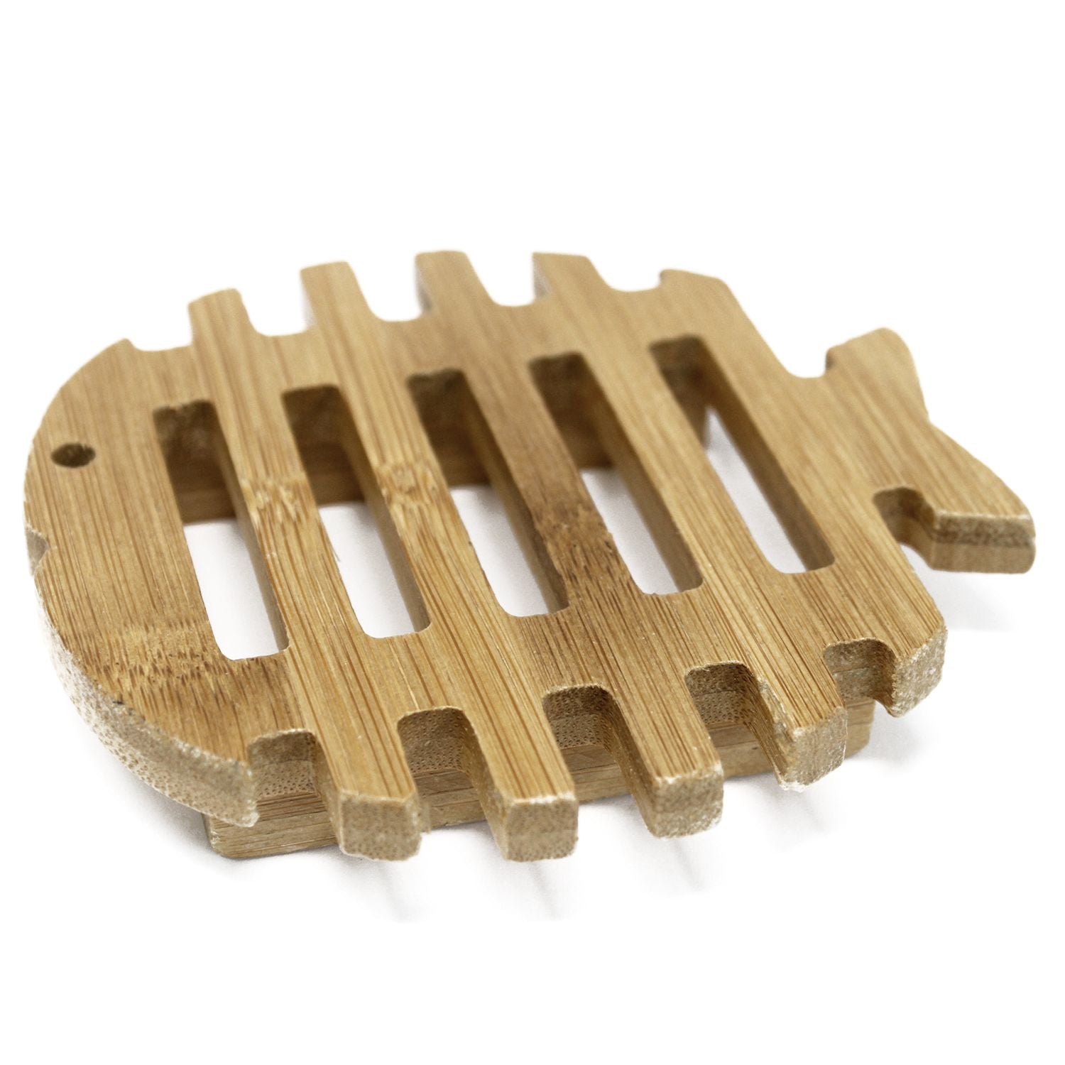 Hemu Wood Soap Dish in Fish Design for Lasting Freshness