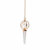 Stellar Gateway - Two Piece Spinning Merkaba Star in Copper Pendulum -  Clear Quartz