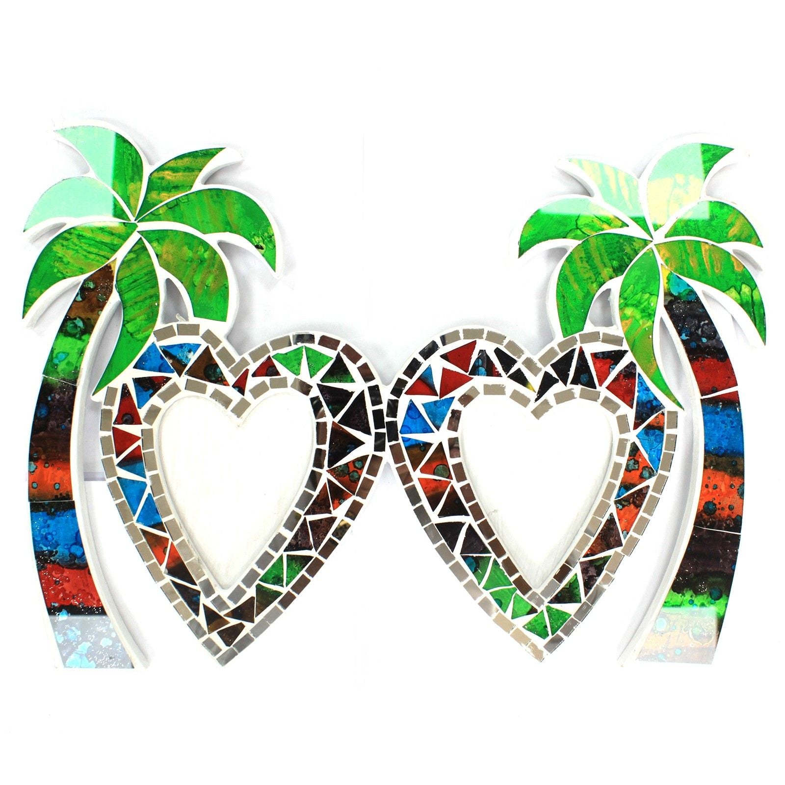 Large Mosaic Coconut Picture Frame Double for Cherished Memories
