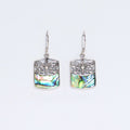 Shell & Silver Earrings with Dragonfly Design and Abalone Detail