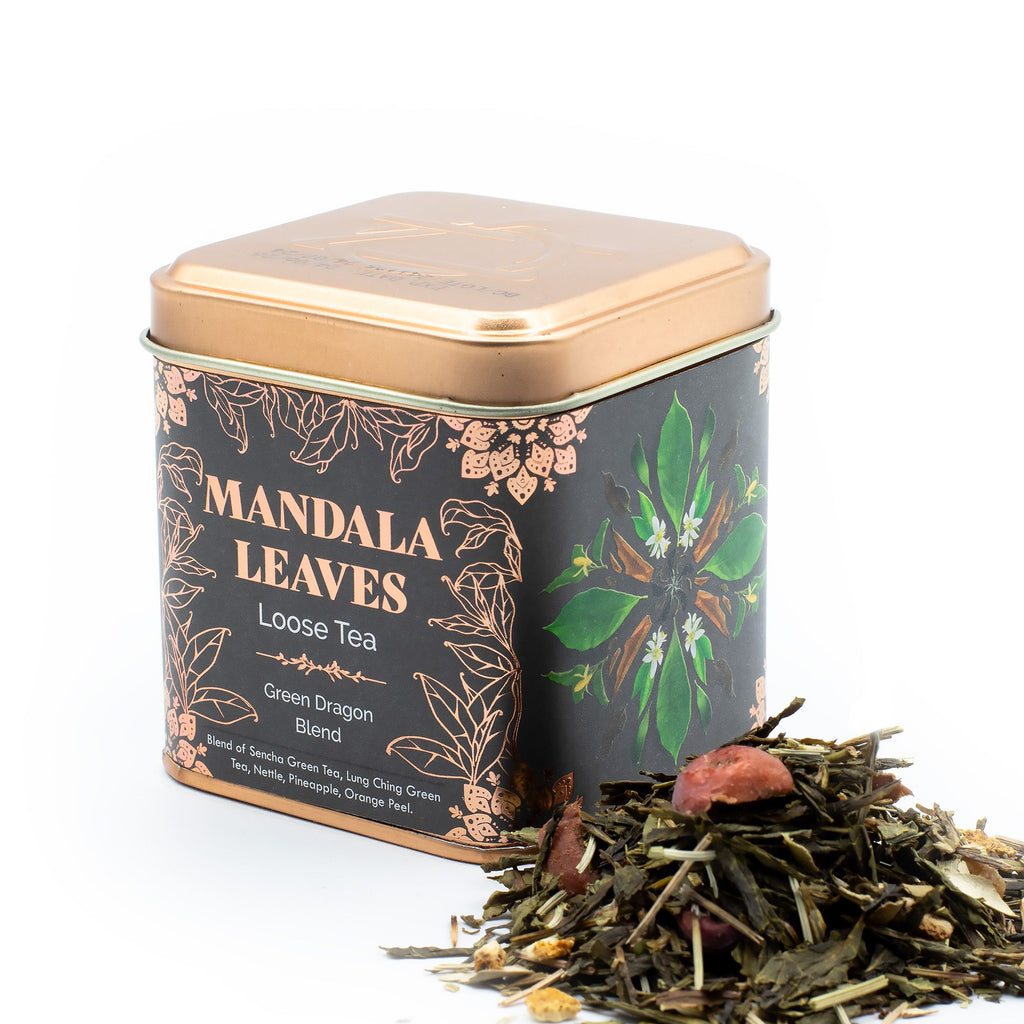 50g Green Dragon Tea Blend Energising Fruity Green Tea in Tin