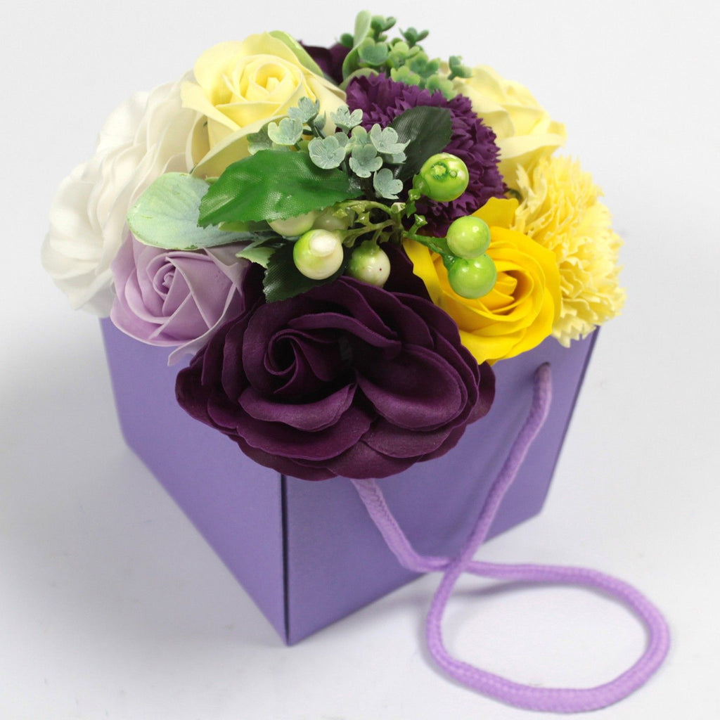 Purple Flower Garden Soap Flower Bouquet for Bathing and Gifts