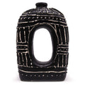 Chocolate Oval Donut Shaped Vase 30cm for Unique Home Decor Piece