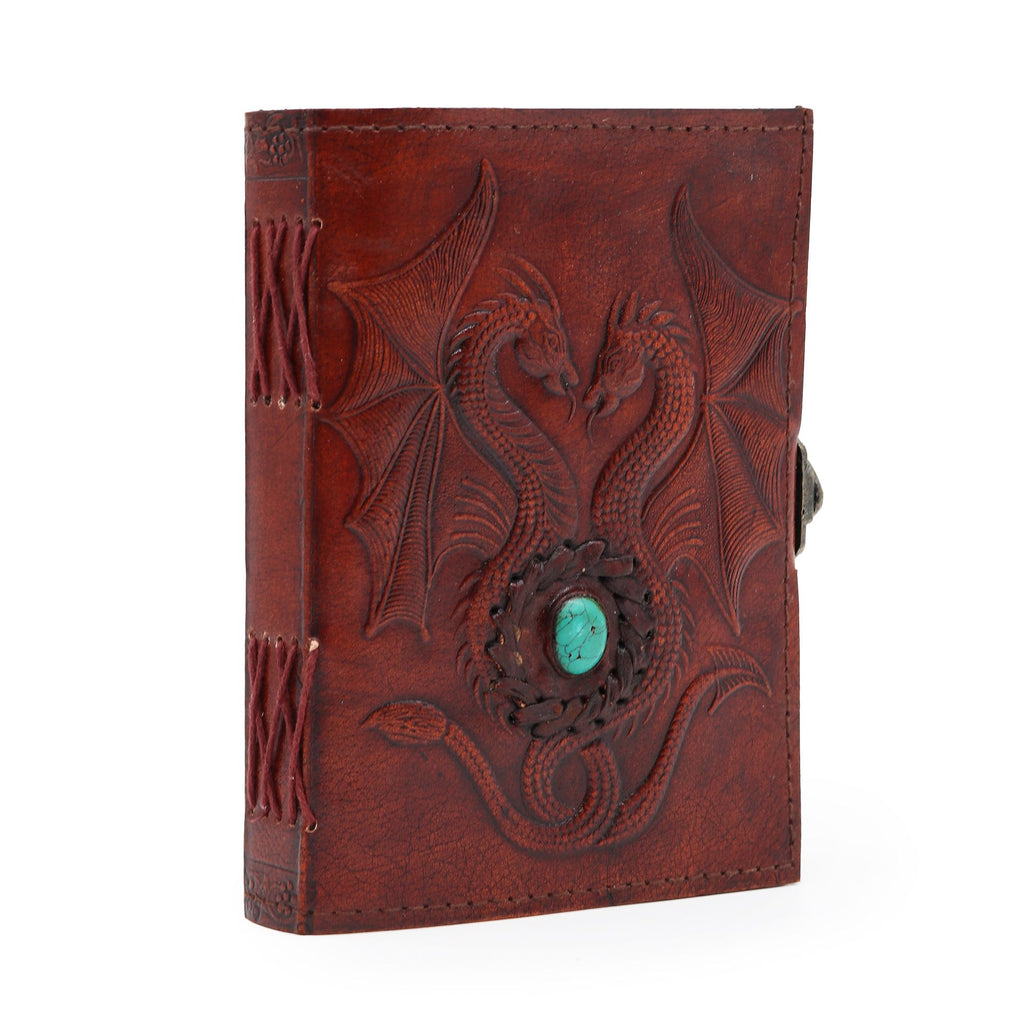 Two Dragons Esoteric Notebook in Antique Grey with 200 Pages