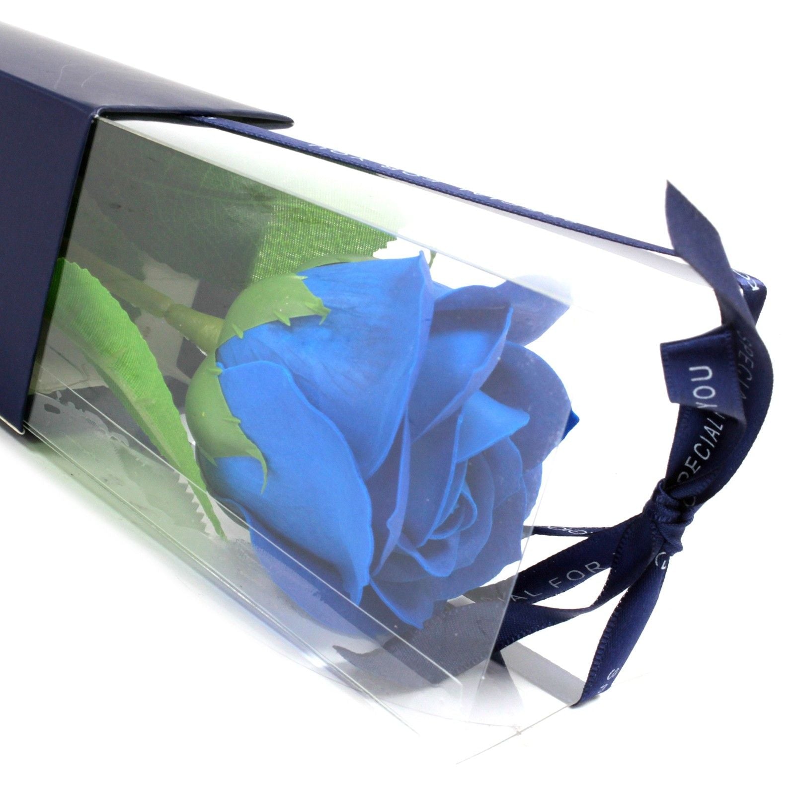 Single Blue Rose Luxury Soap Flower for Elegant Bathing