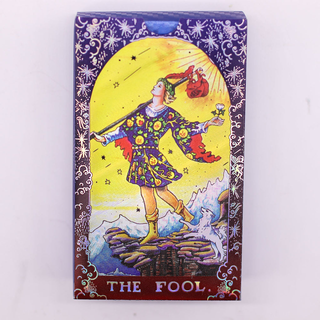 Blue Foil Tarot Card Set with Mandala Design and Booklet Included