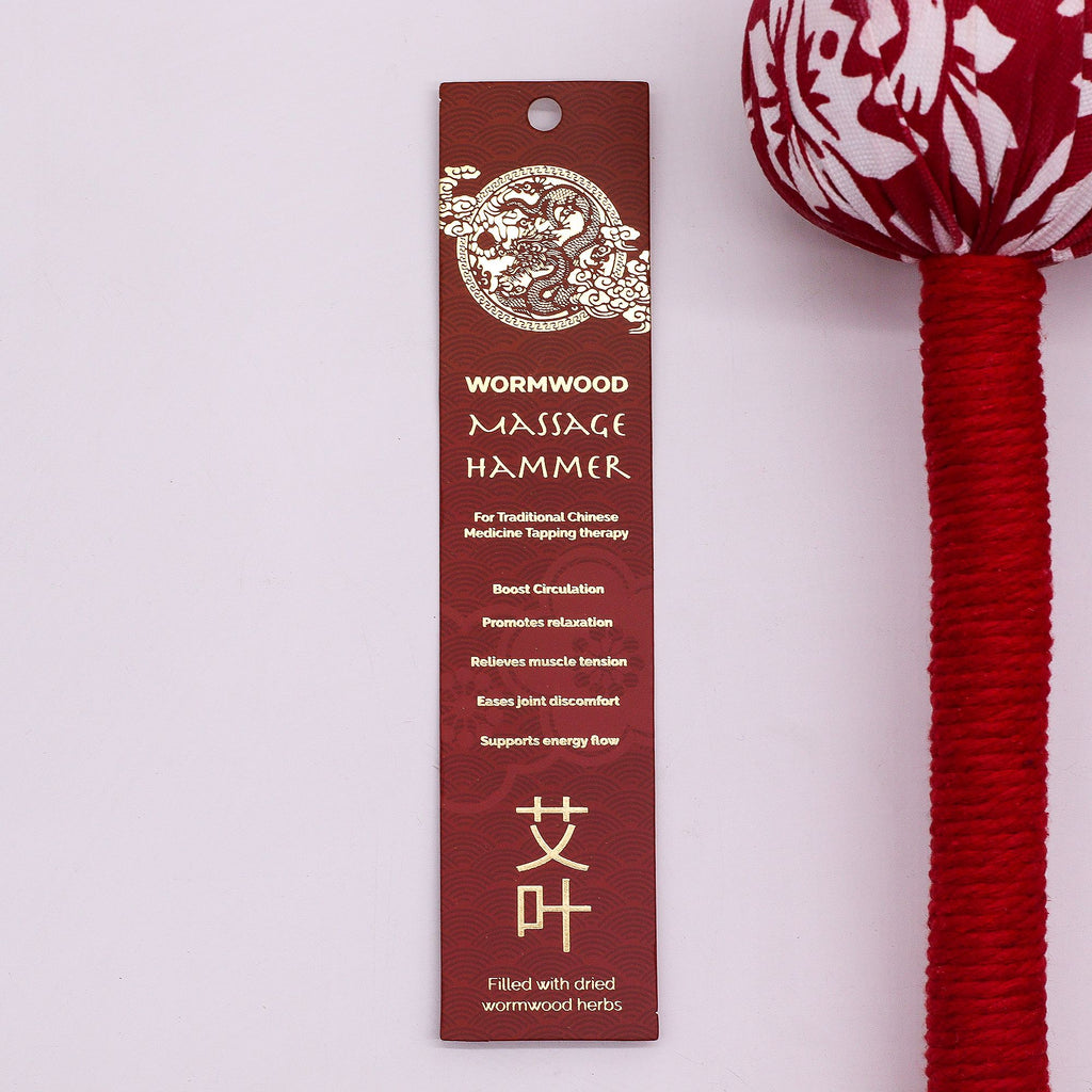 Wormwood Massage Hammer Red for Self Care and Relaxation