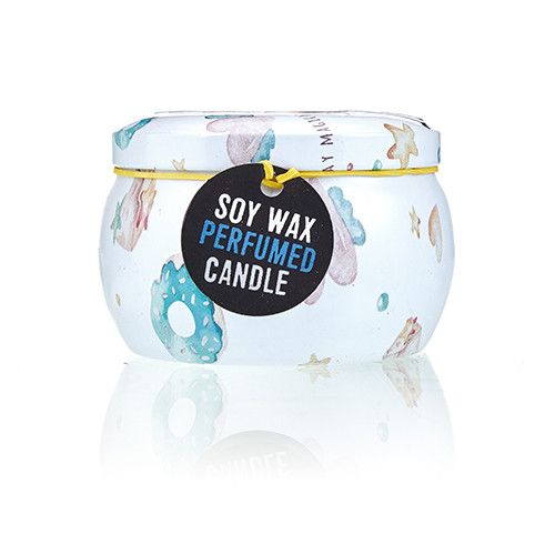 Art Tin Candle Unicorns Design with Moonstone Scented Aroma Bliss