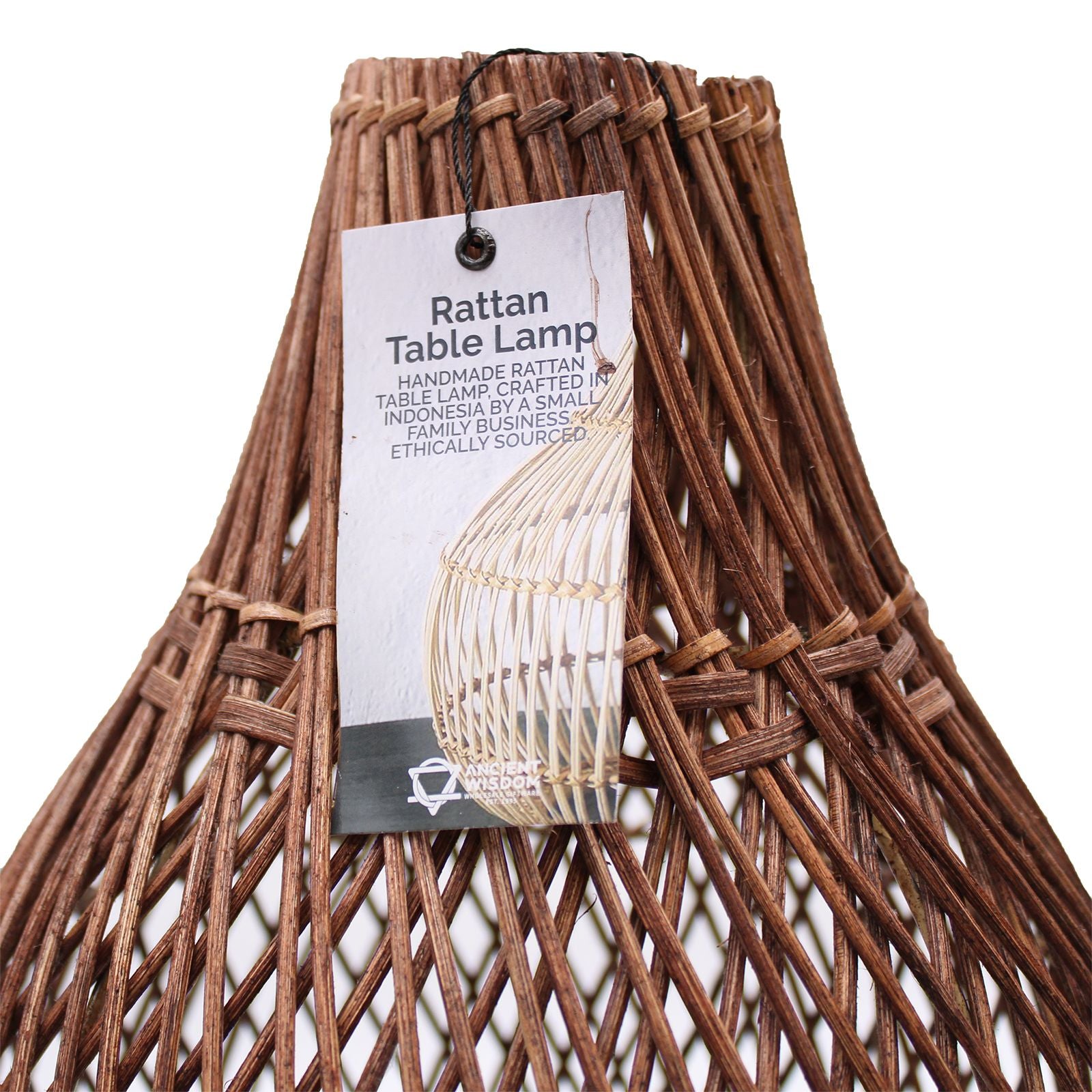 Rattan Table Lamps in Dark Brown for Unique Home Decor Styles