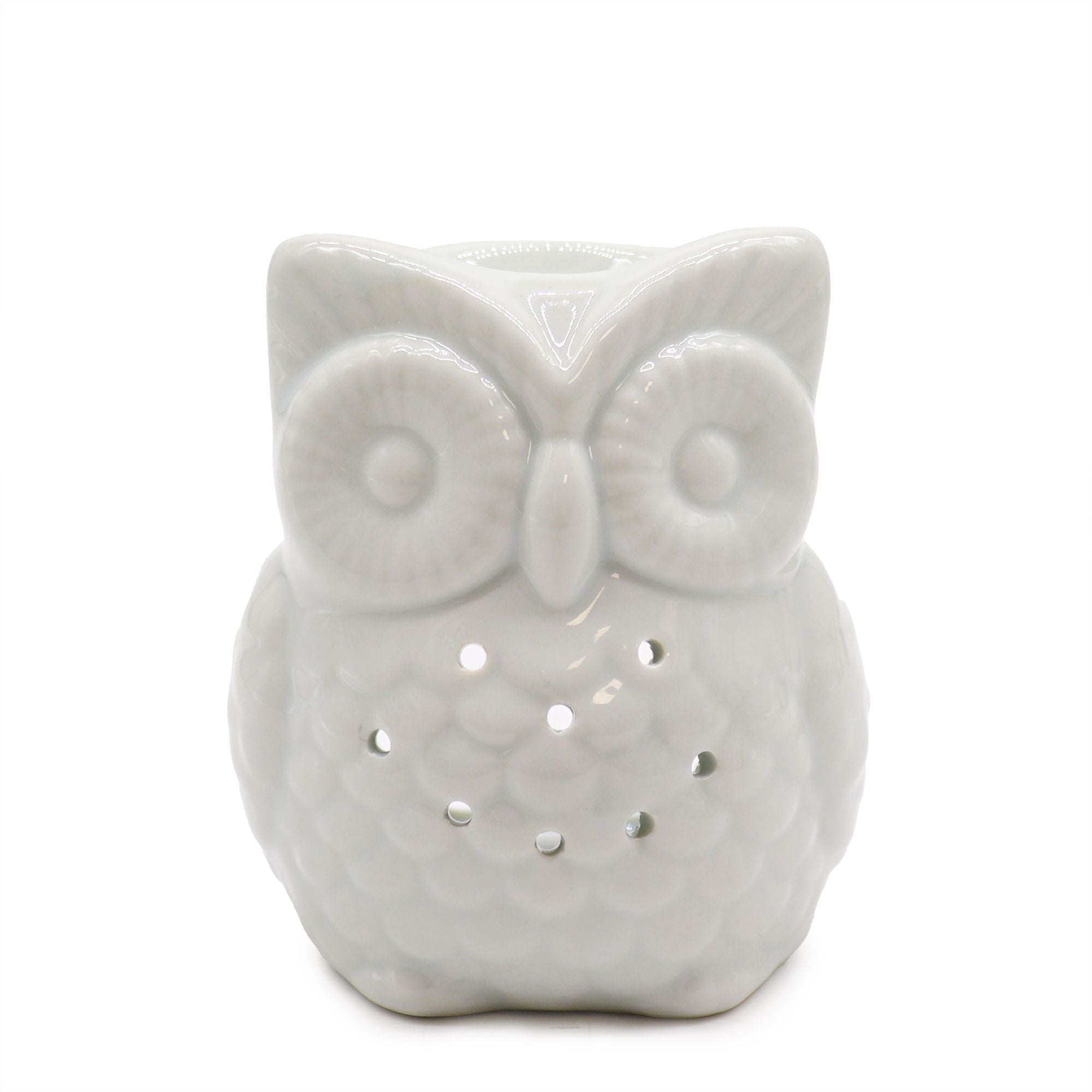Classic White Tall Owl Oil Burner for Fragrance Oils and Wax Melts