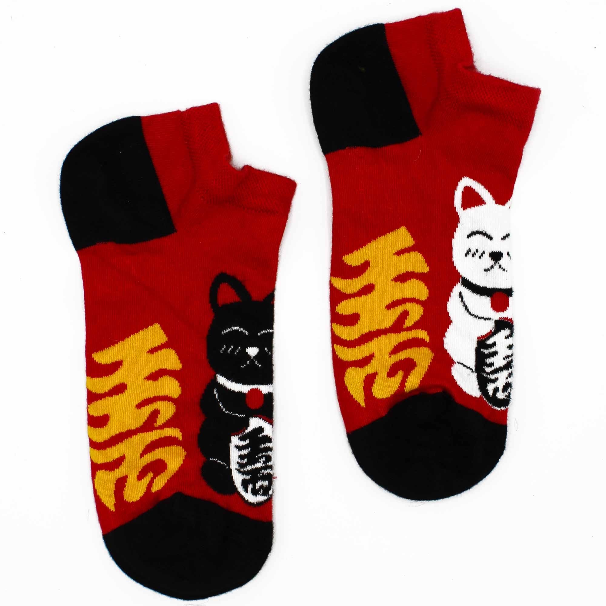 Agnes + Cat S/M Hop Hare Bamboo Socks Low (3.5-6.5) - Lucky Cat