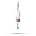 Macrame Pot Holder Classic in Pastel Tones for Medium Pots