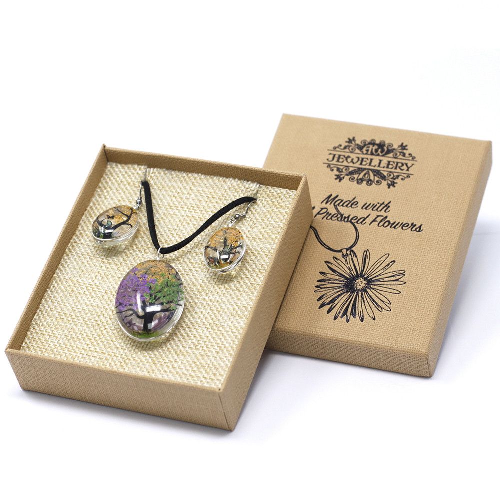 Pressed Flowers Tree of Life Set in Mixed Colours for Nature Lovers