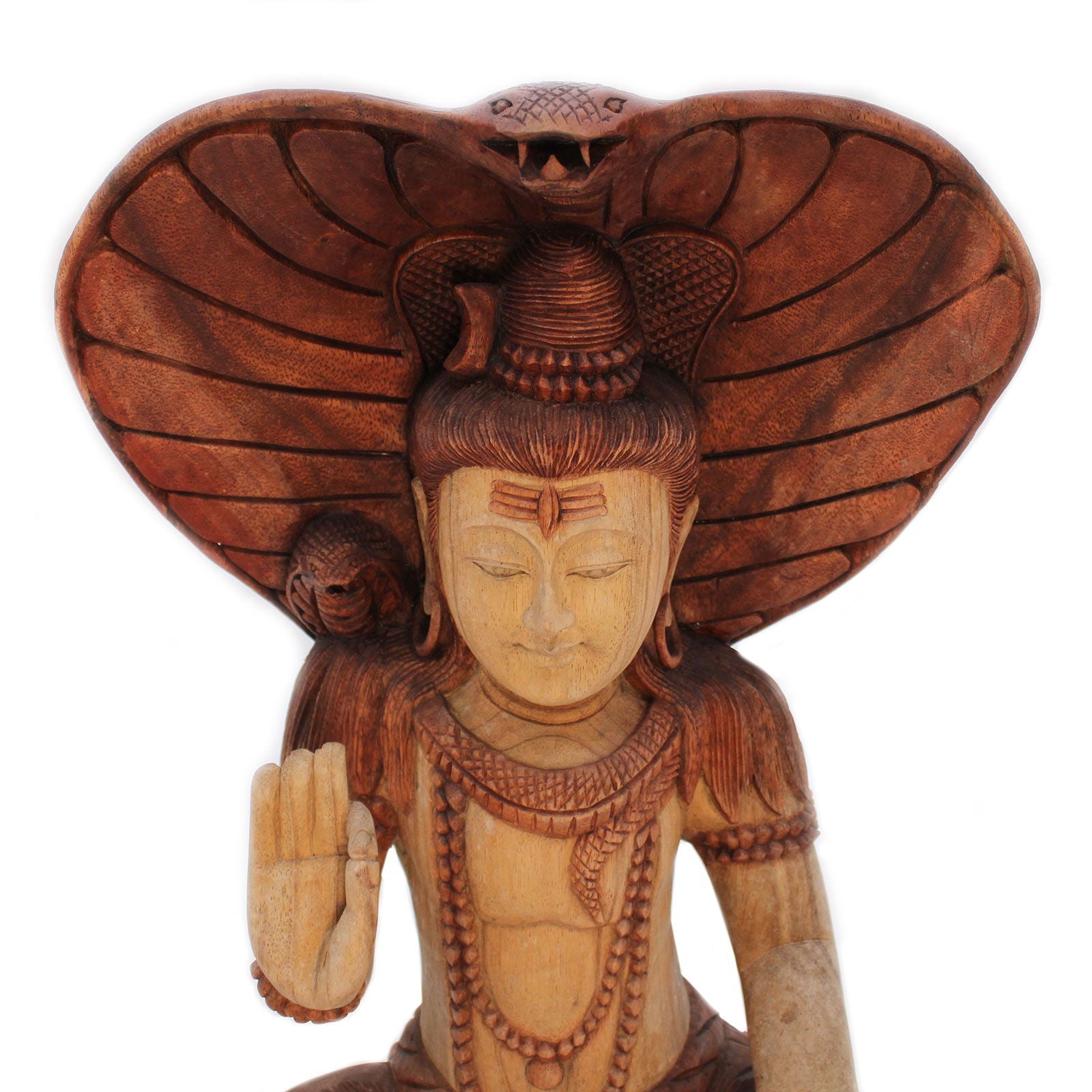 Shiva with Cobra Hand Carved Buddha Statue 50cm Unique Design