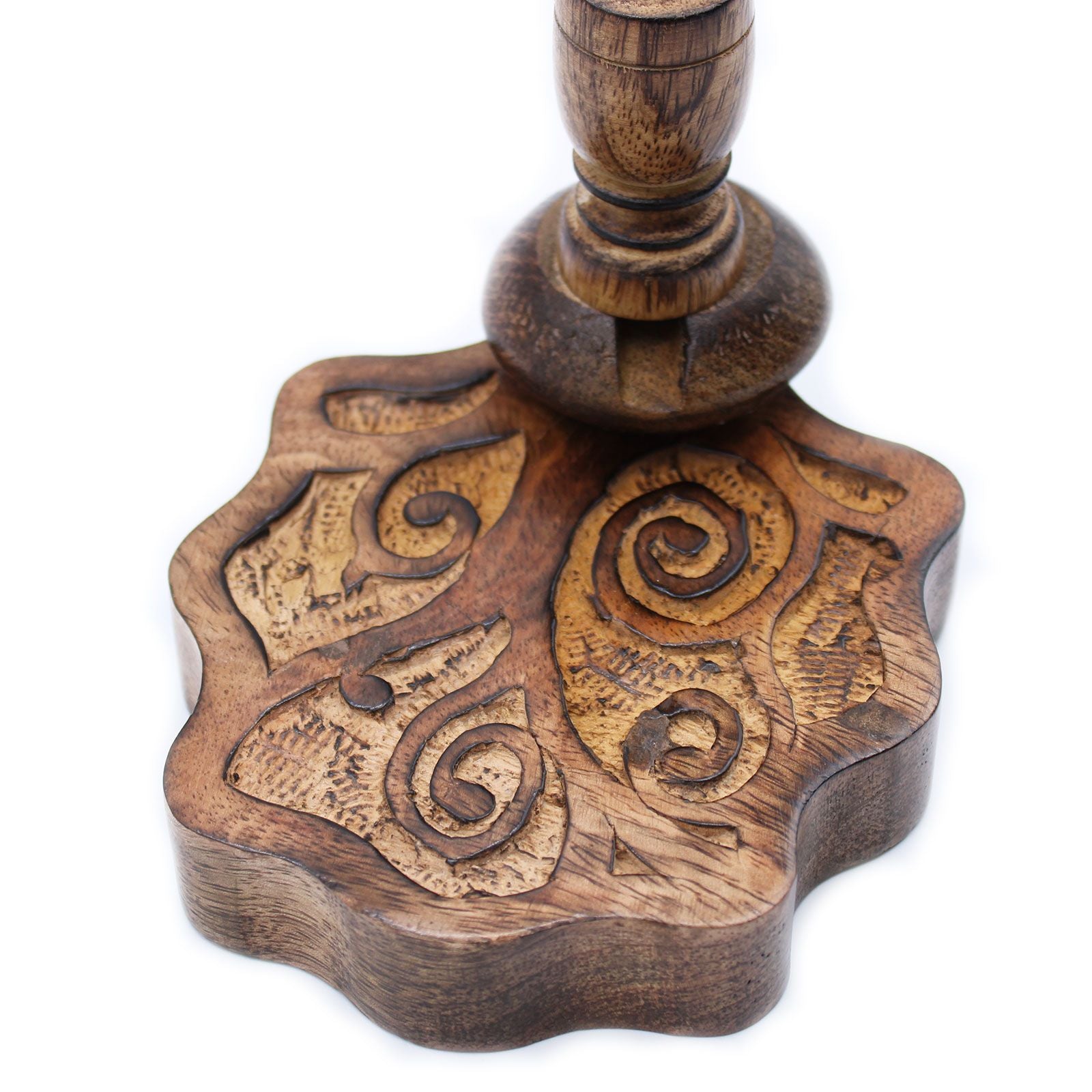 Small Mango Wood Backflow Burner with Tree of Life Design for Home