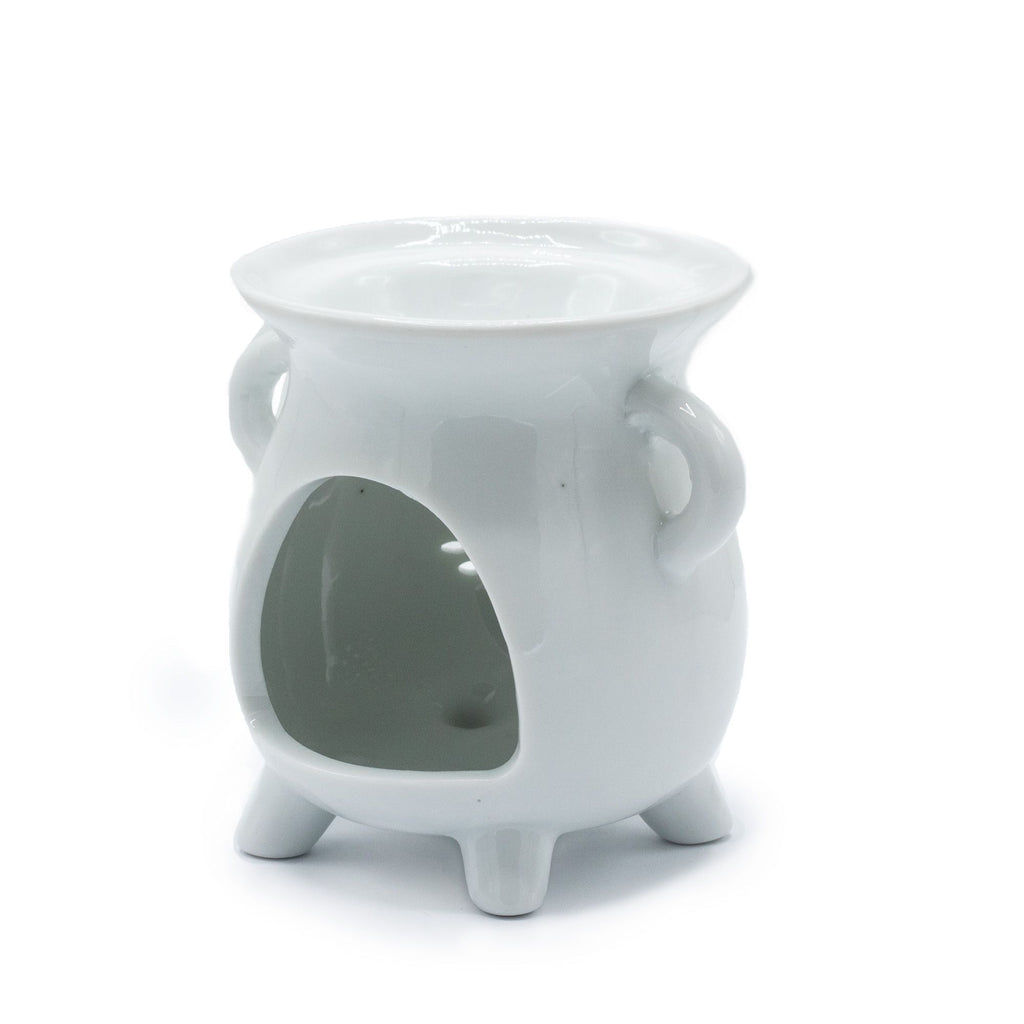 Caildren White Oil Burner with Tree of Life Design for Aromatherapy