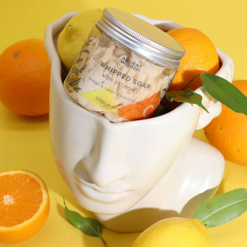 Aromatherapy Whipped Soap with Vitamin C for Gentle Cleansing