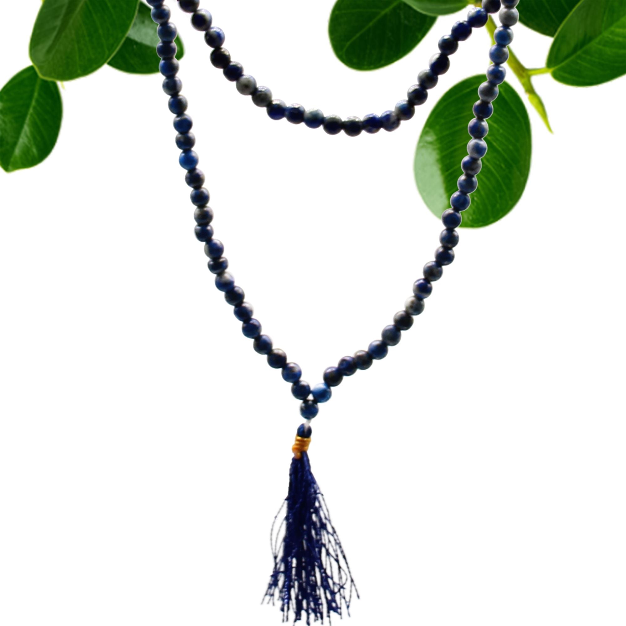 108 Bead Mala with Lapis Gemstone for Japa Practice