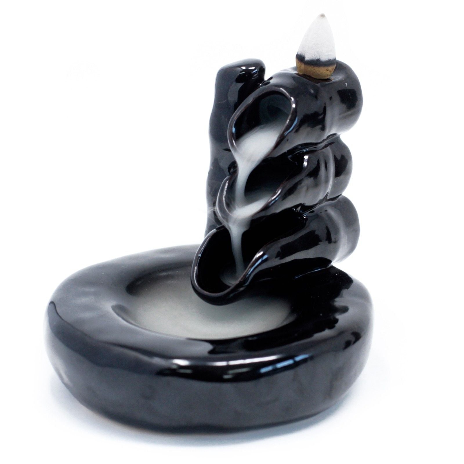 Back Flow Incense Burner with Bamboo Design for Stunning Effects