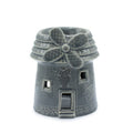 Windmill Oil Burner in Grey Elegant Ceramic Design for Aromas