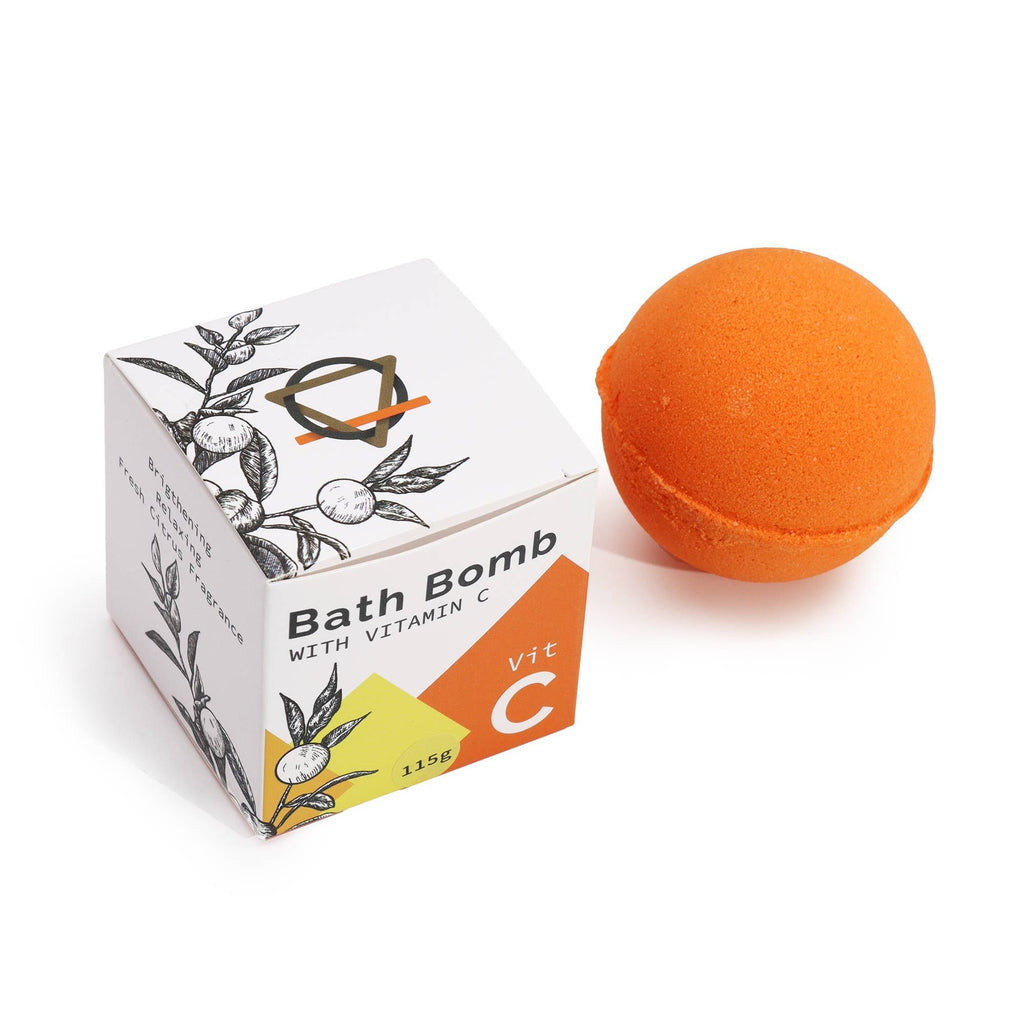 Vitamin C Infused Bath Bomb with Essential Oils for Skin Brightening