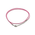 Waxed Pink Pendant Cord 2mm x 55cm for Jewellery Making Projects
