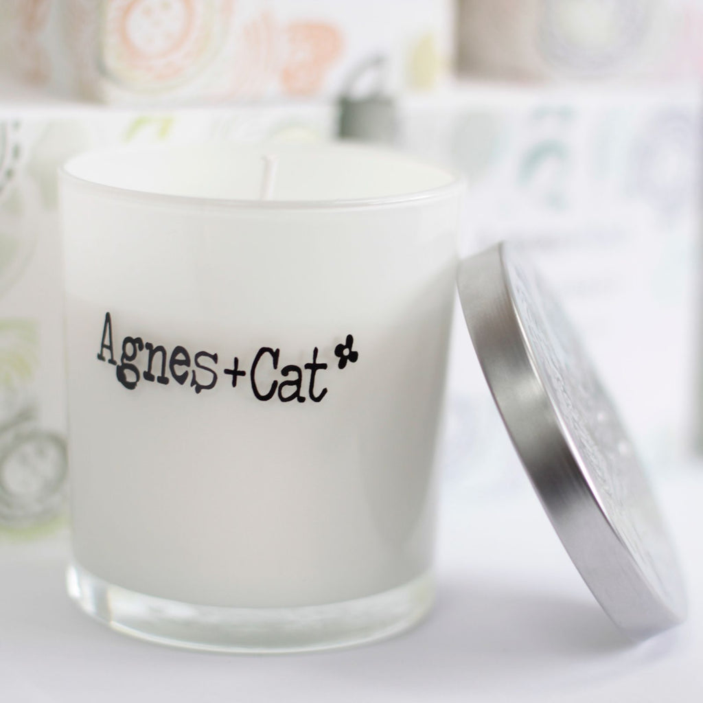 Agnes + Cat White Fig Votive Candle for a Relaxing Ambiance Experience