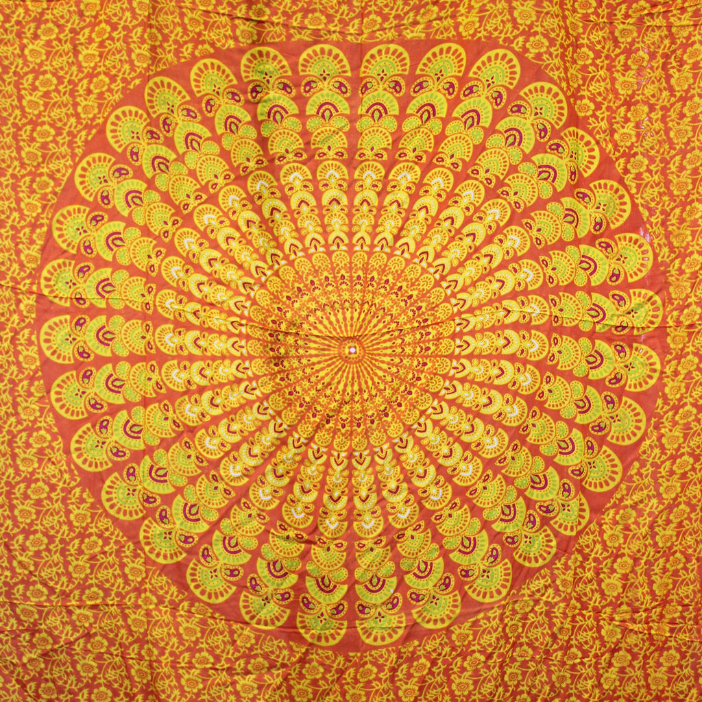 Lime Orange Mandala Sarongs for Stylish Beachwear and Fashion