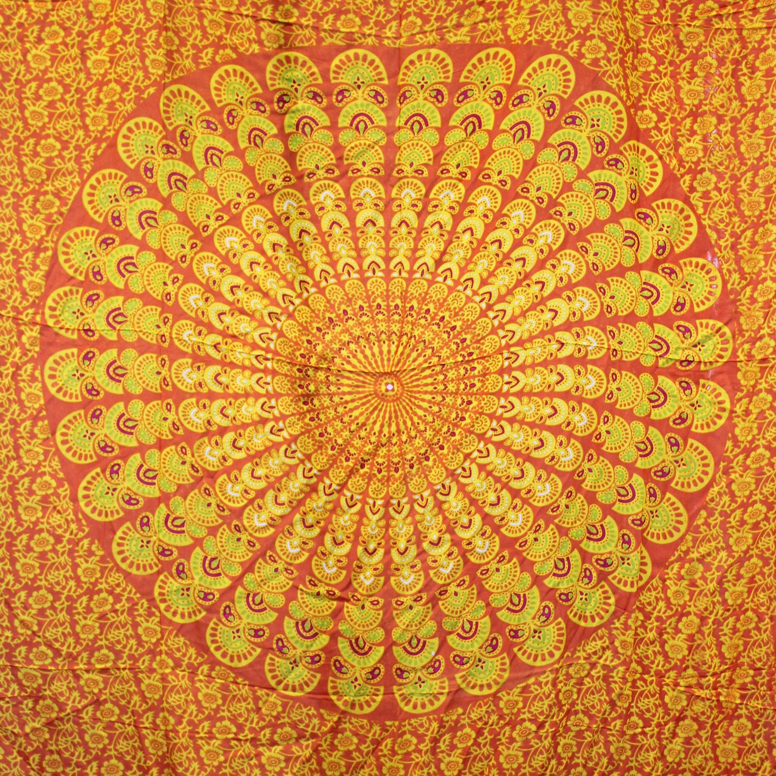 Lime Orange Mandala Sarongs for Stylish Beachwear and Fashion