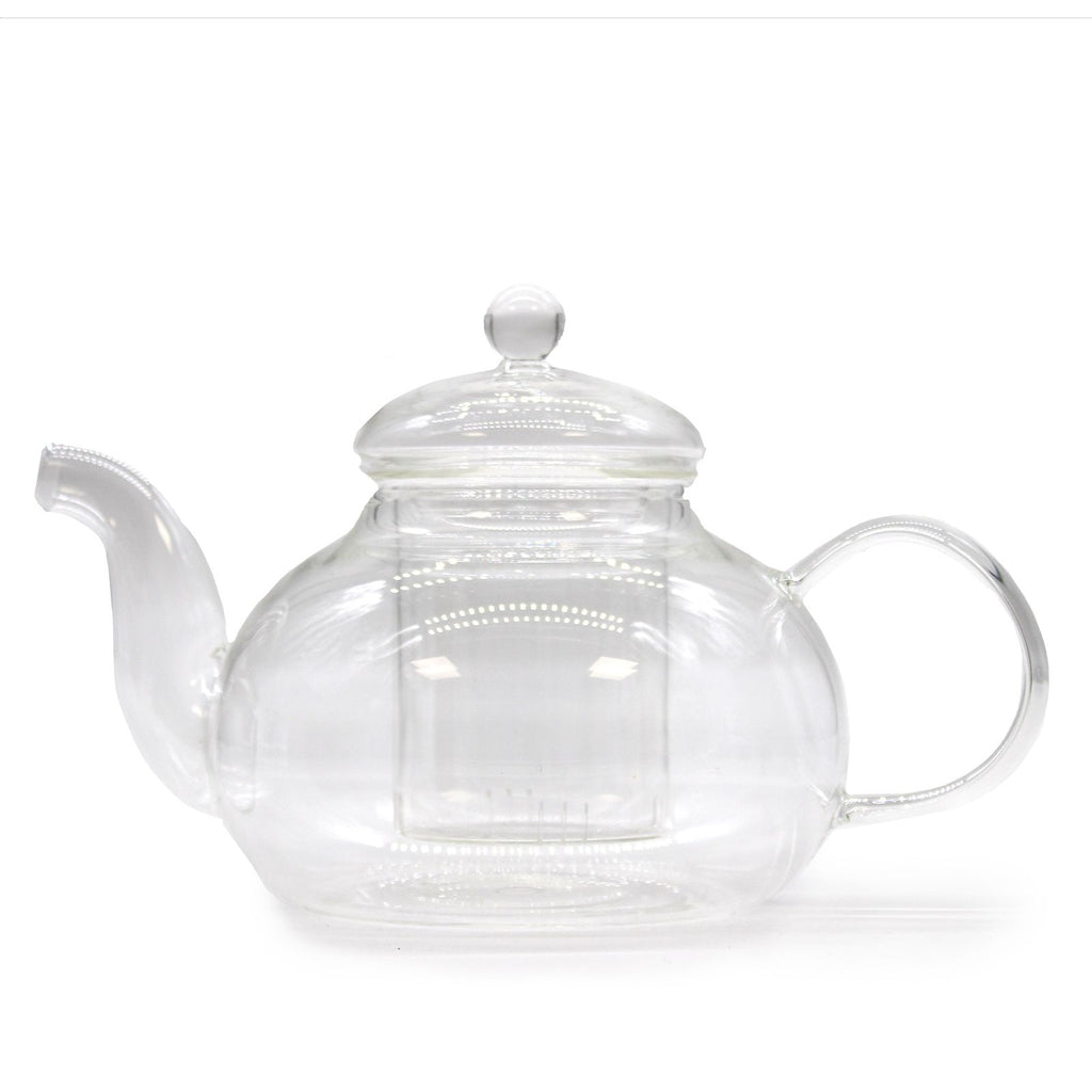 Glass Infuser Teapot Round Pearl Design 800ml Capacity