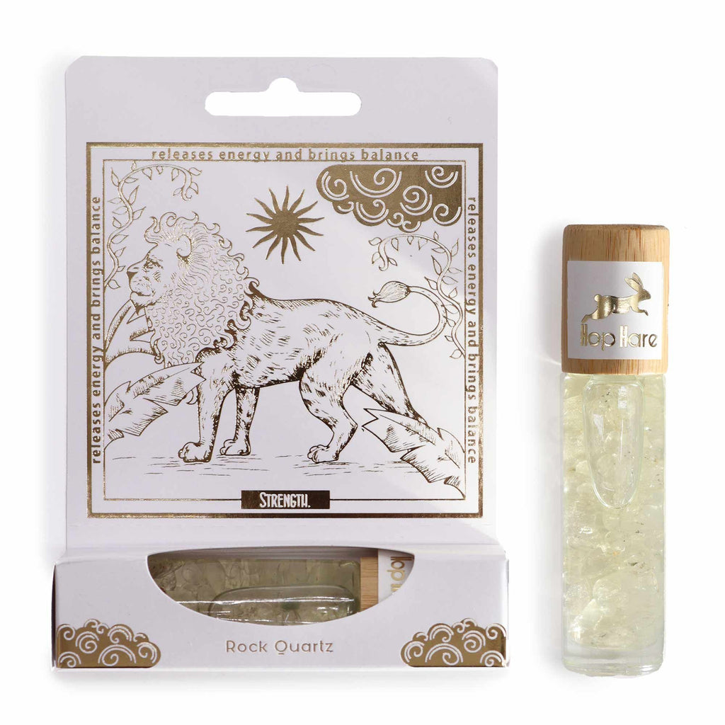 HH Tarot Roll On The Lion with Rock Quartz for Strength and Serenity