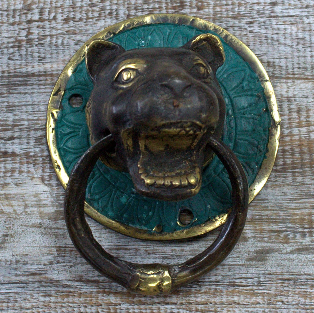 Brass Tiger Head Door Knocker for a Timeless Home Entrance Welcome