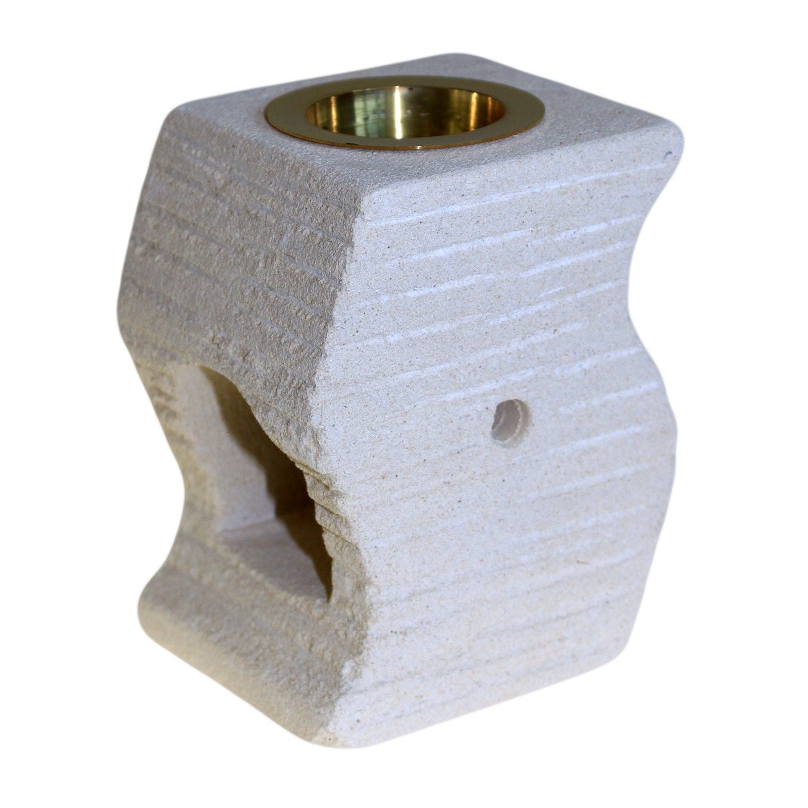 Elegant Stone Oil Burner Stepped Wave for Home Décor and Gifts