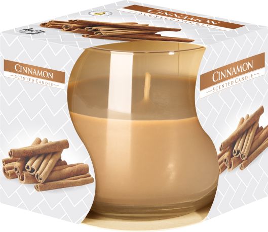 Cinnamon Scented Glass Jar Candle for Warm Home Ambiance