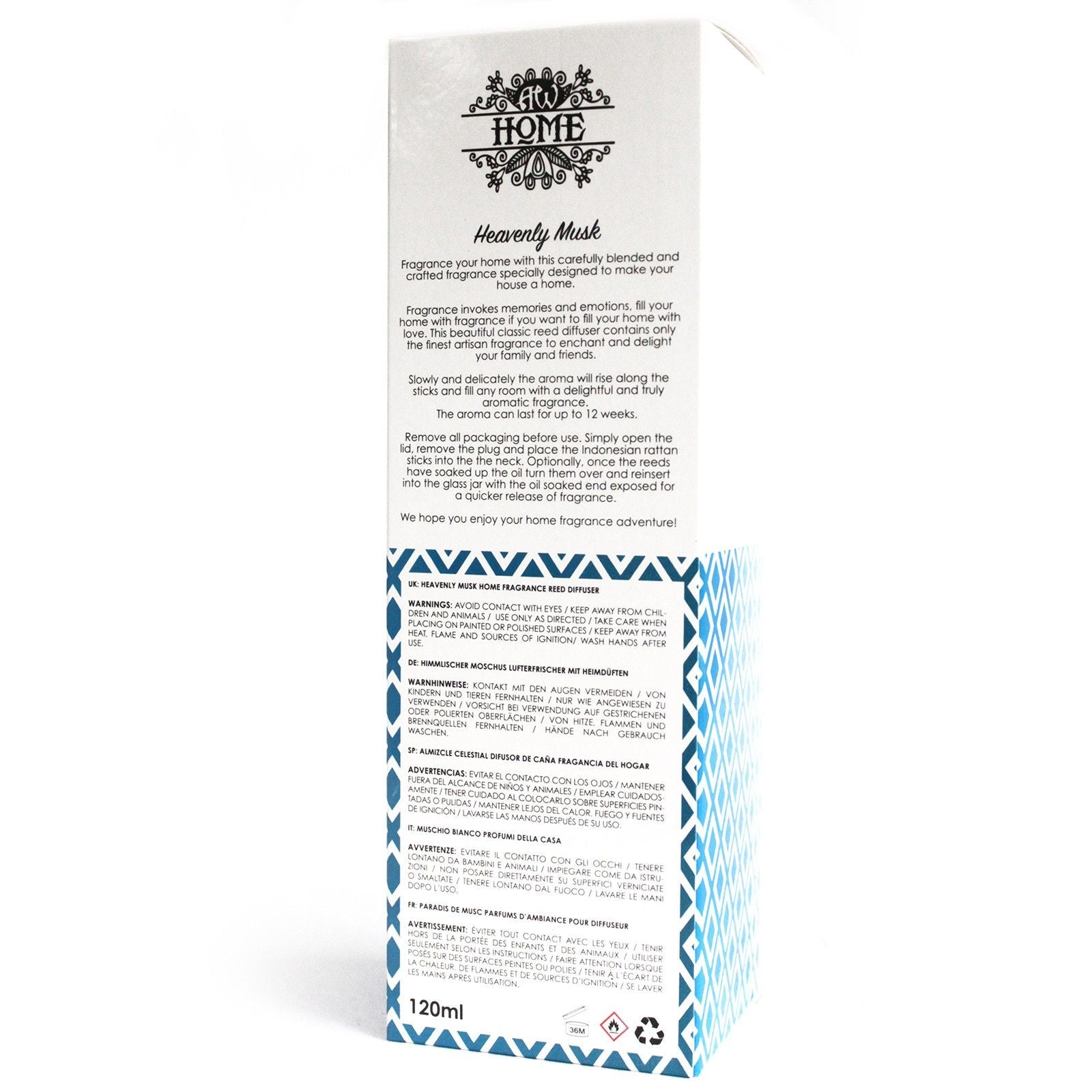 120ml Heavenly Musk Reed Diffuser for Inviting Home Fragrance