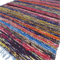 153 x 90cm Blue Luxury Rag Rug for Stylish Home Decor