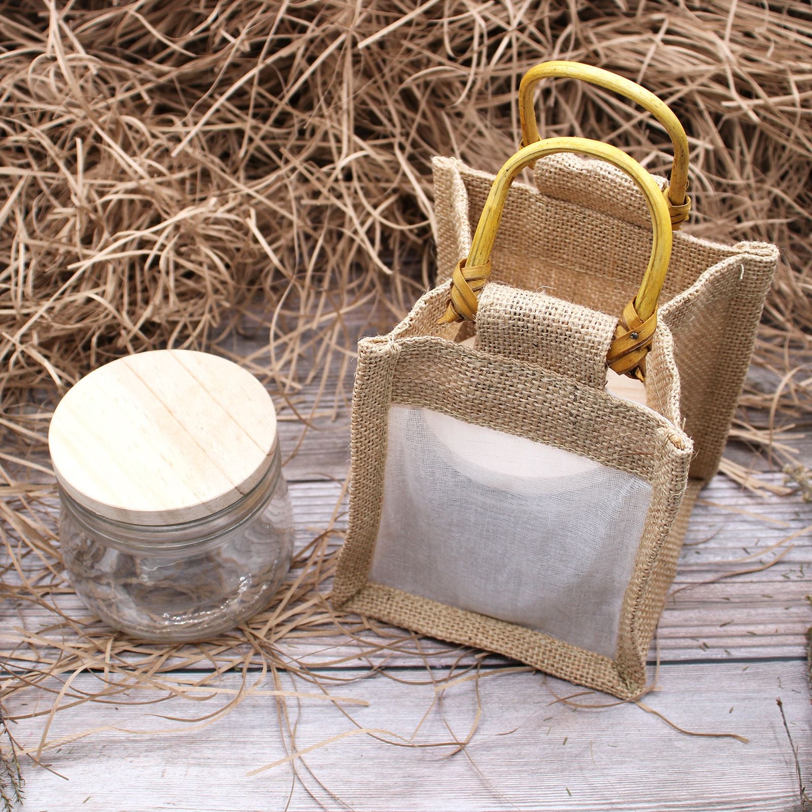 One Jar 100% Natural Jute Gift Bag for Eco Friendly Gifting