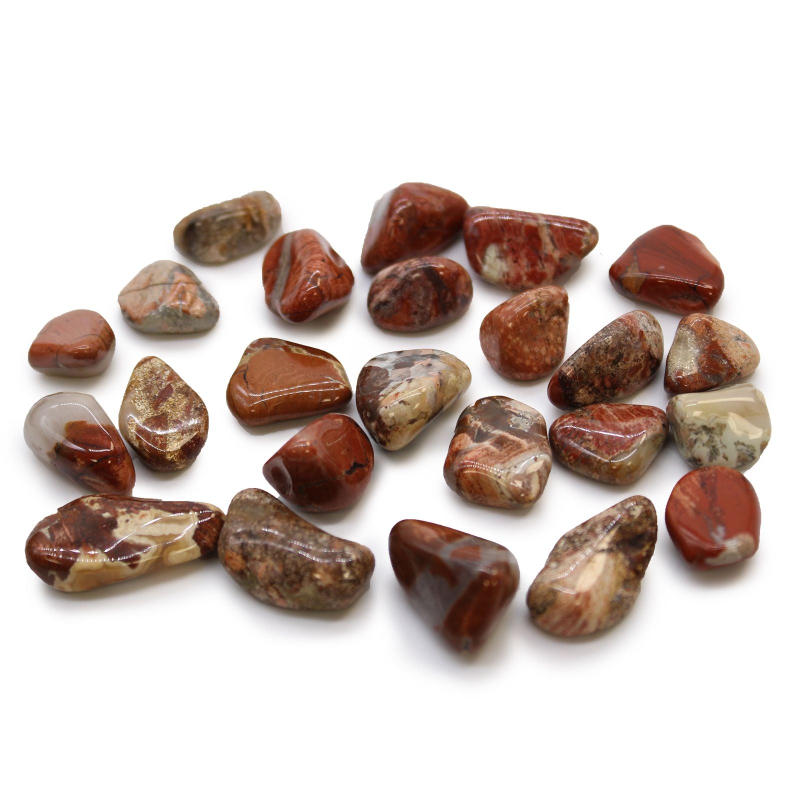 Small African Tumble Stones Light Jasper Brecciated Colour Variety
