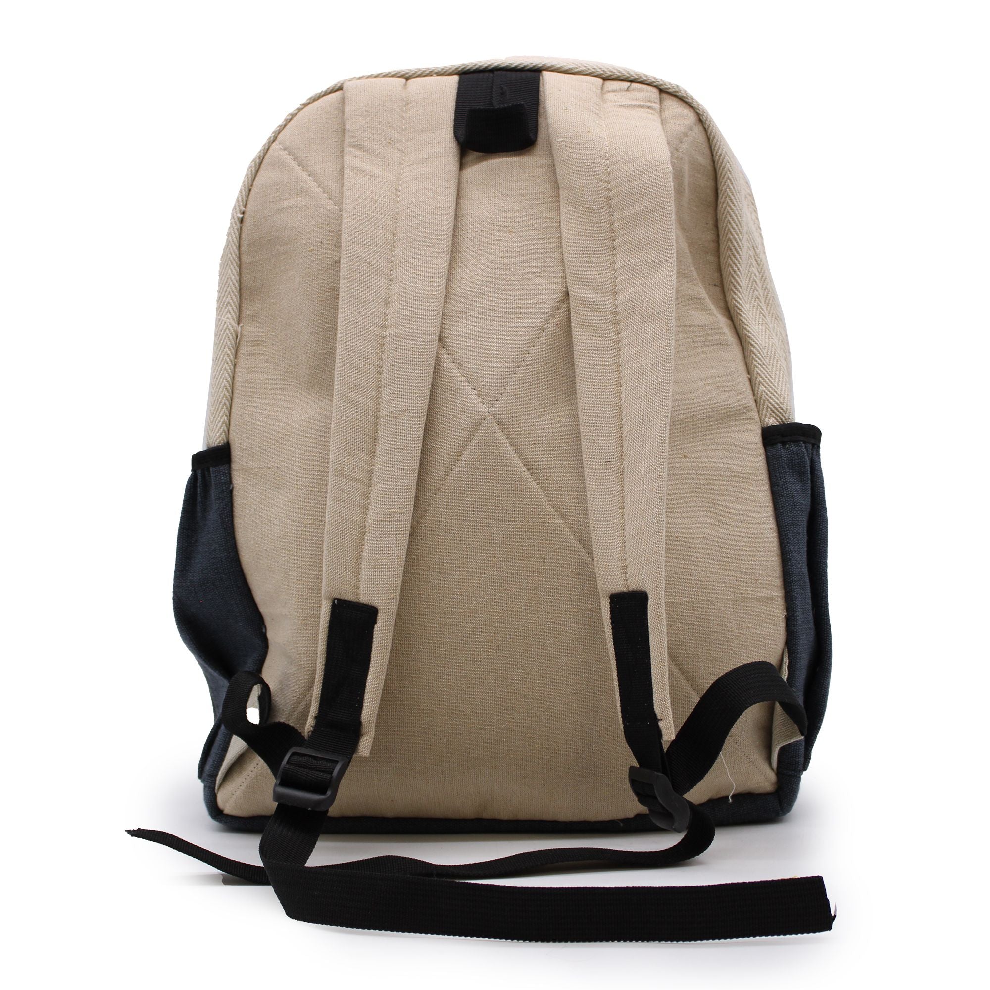Large Backpack with Bohdi Tree Design in Pure Hemp and Cotton
