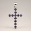 Indian Devotional Pendant with Silver Plated Ionite Crucifix