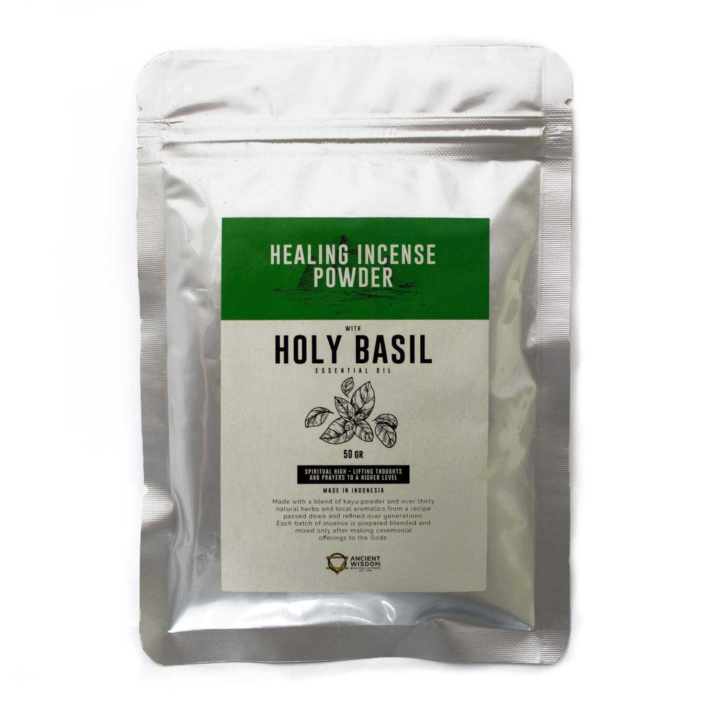 Healing Incense Powder Holy Basil 50g for Purifying Spaces