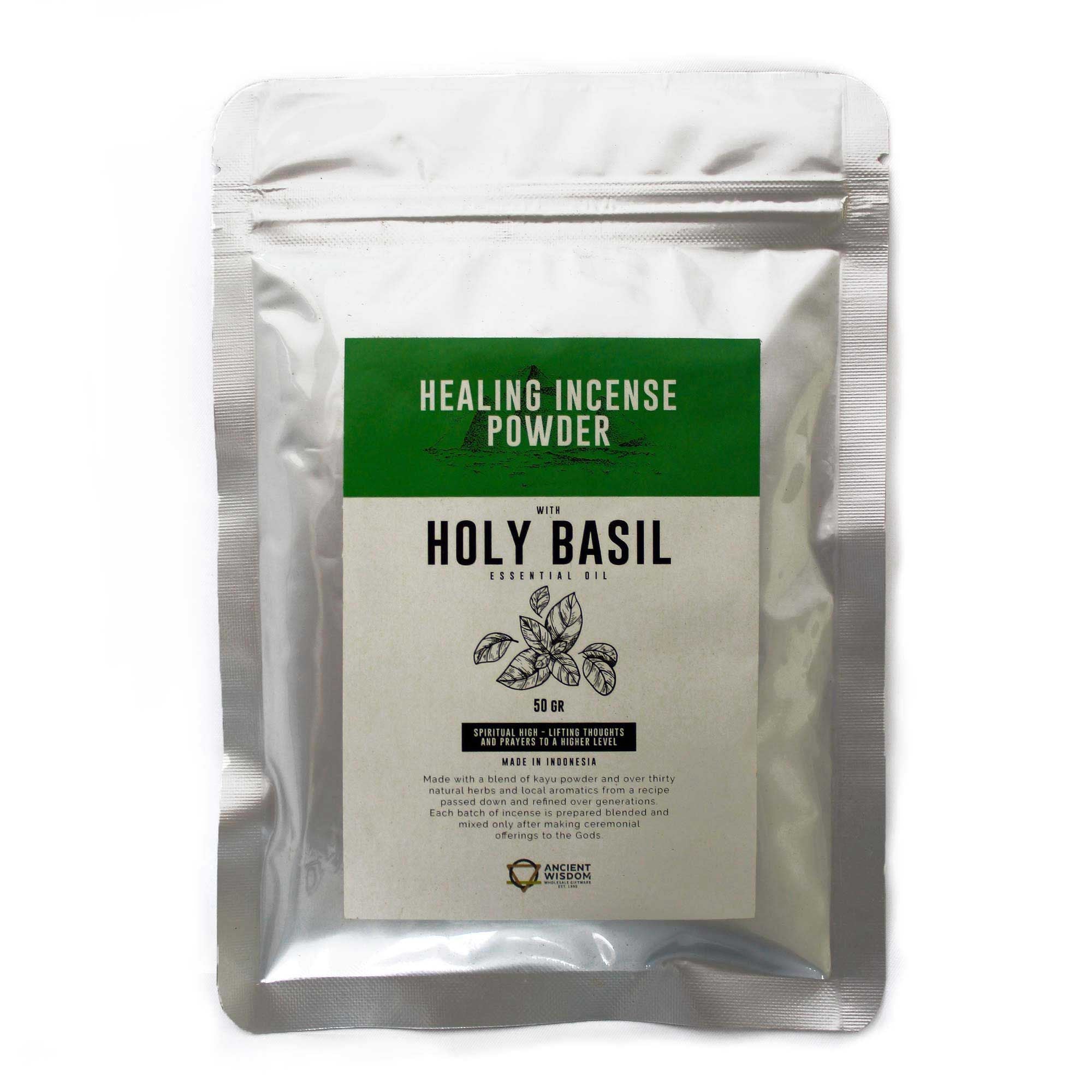 Healing Incense Powder Holy Basil 50g for Purifying Spaces