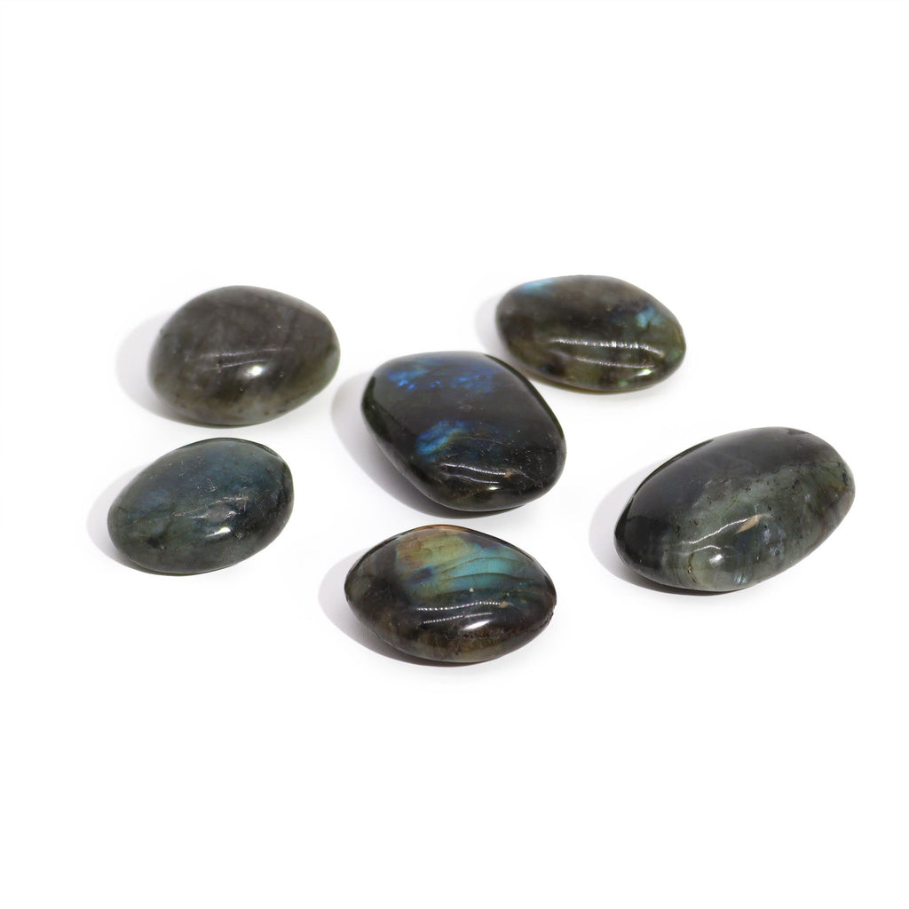 Madagascar Labradorite Palm Stone with Vibrant Colour Play