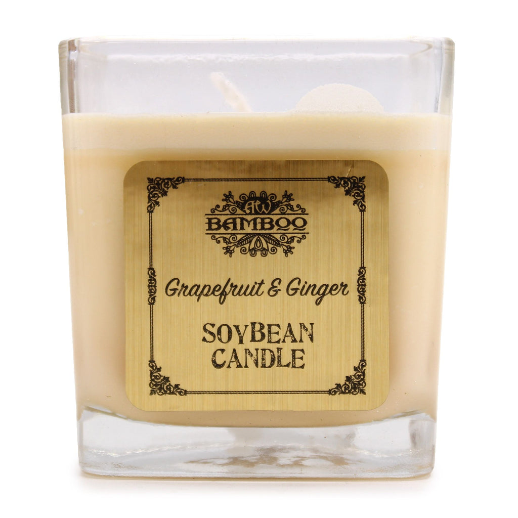 Soybean Jar Candles Grapefruit and Ginger in Recycled Glass Jar